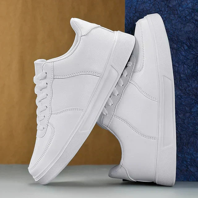 Slim Black and White Mens Athletic Shoes - Pexav