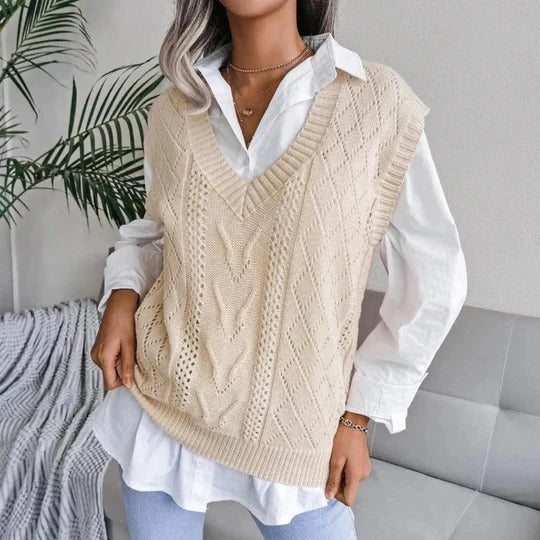 Ladies' Soft V-Neck Sweater Cardigan