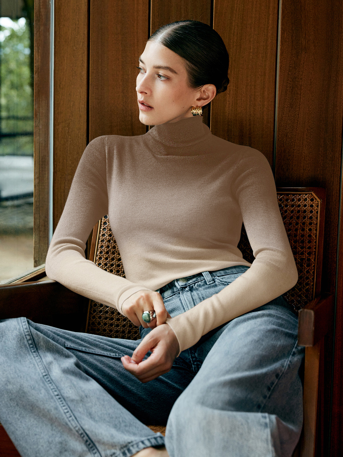 Soft Gradient Slim Fit Sweater Top