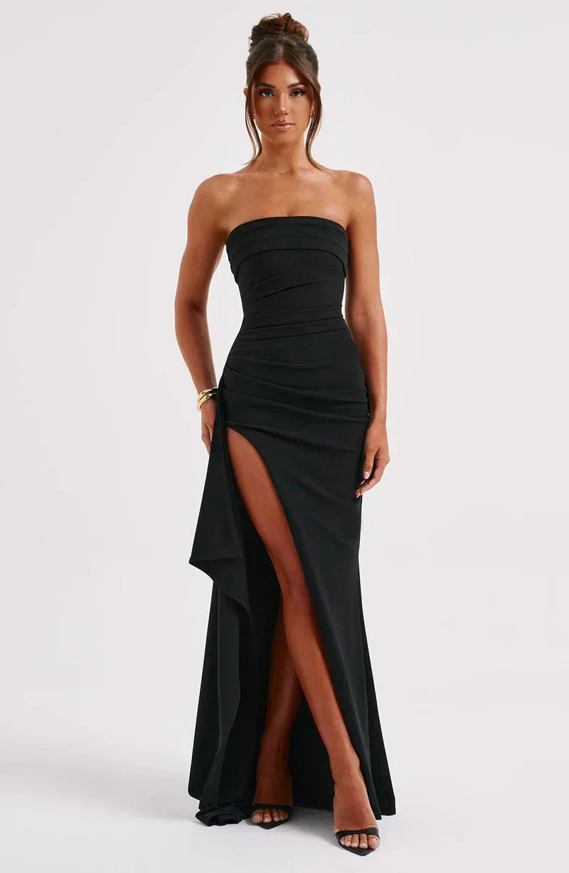 Women's Elegant Off Shoulder Evening Gown Dress - Nocini
