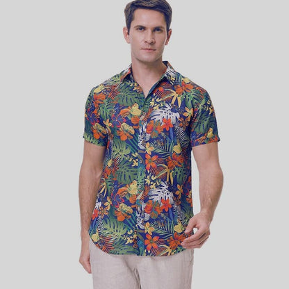 Casual Loose Fit Floral Summer Shirt