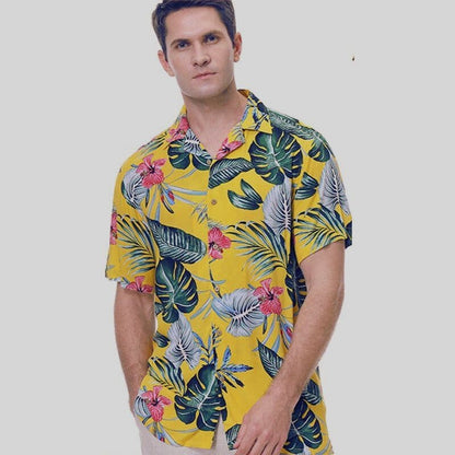 Casual Loose Fit Floral Summer Shirt - Nocini