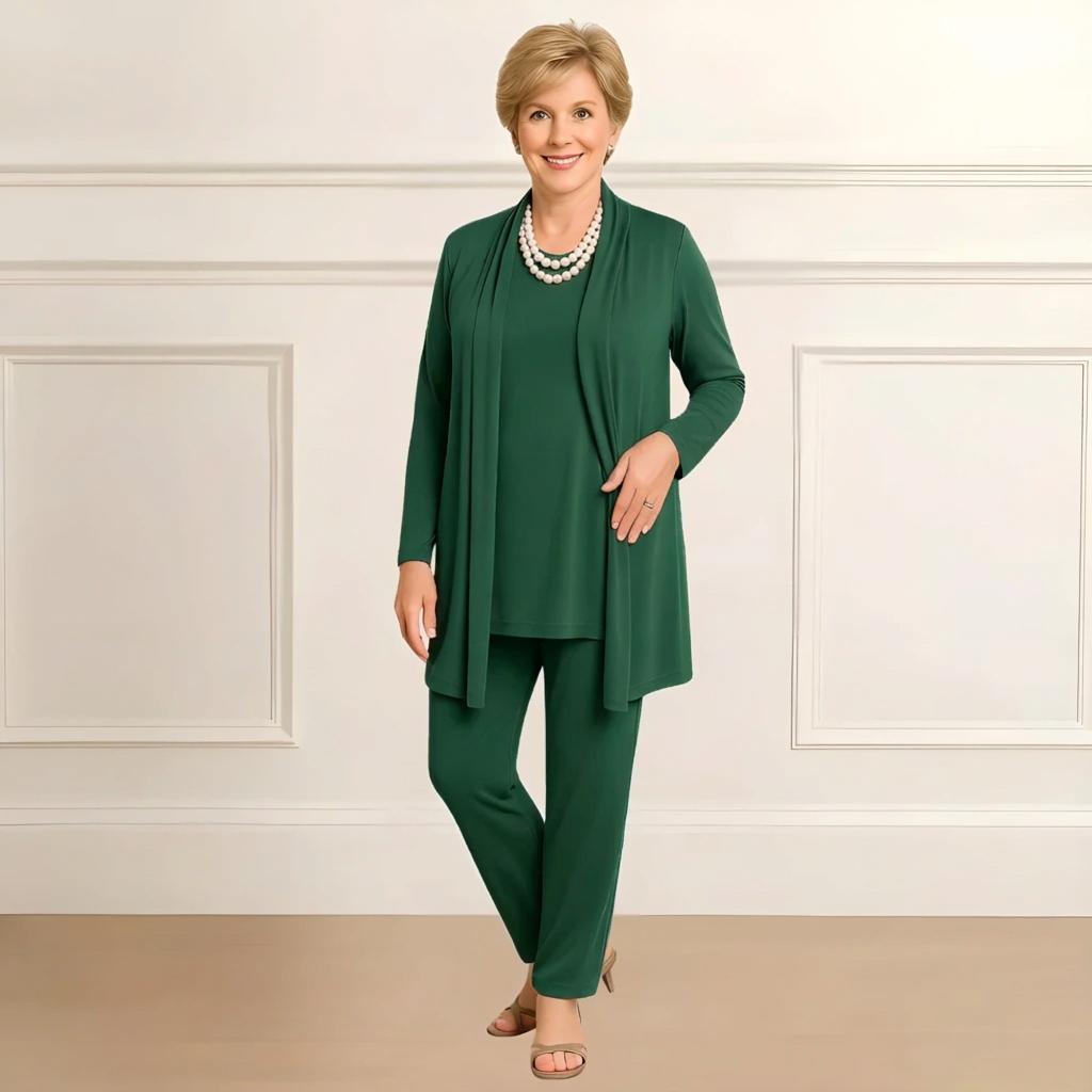 Soft Knit Cardigan Pants Outfit Set