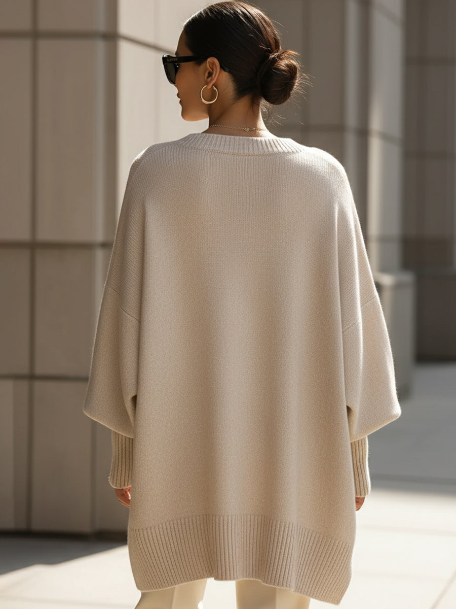 Plush Oversized Wool Poncho