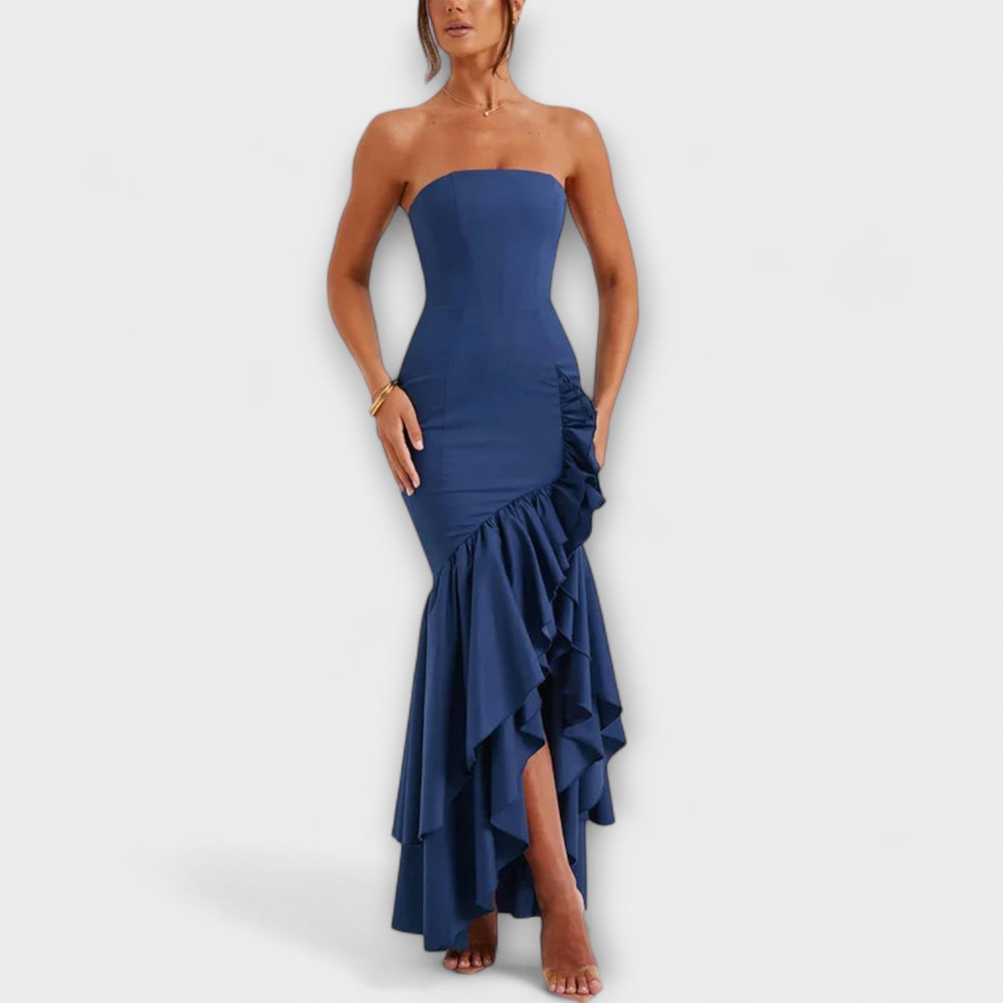 Elegant Sleeved Maxi Dress for Formal Occasions