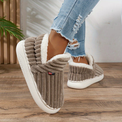 Warm Cozy Women's Slipper Shoes with Grip Soles