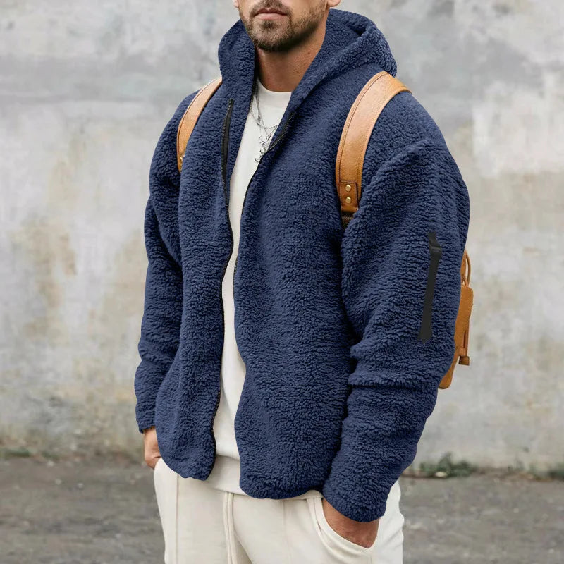 Men's Warm Zip-up Hoodie Sweatshirt