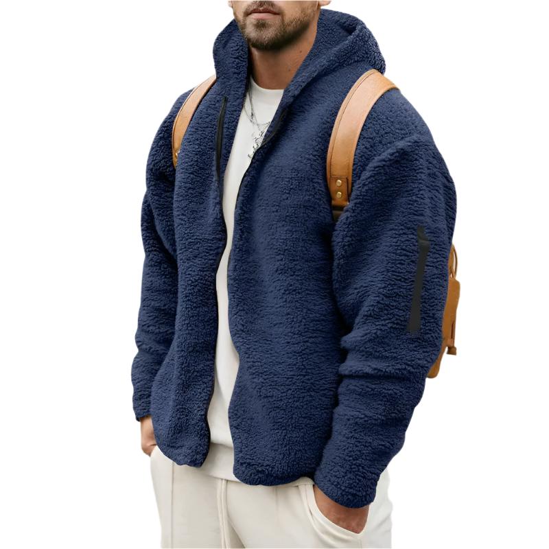 Men's Warm Zip-up Hoodie Sweatshirt - Nocini
