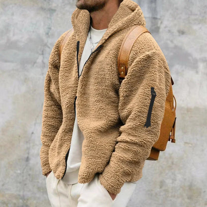 Men's Warm Zip-up Hoodie Sweatshirt