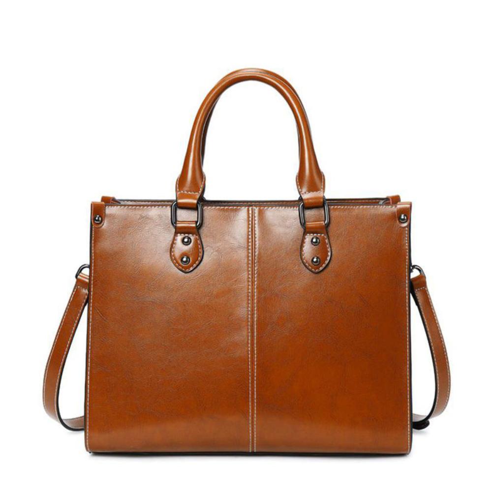 Classic Designer Leather Tote Bag - Nocini