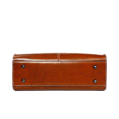 Classic Designer Leather Tote Bag