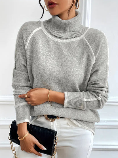 Colorful Crew Neck Pullover Sweater