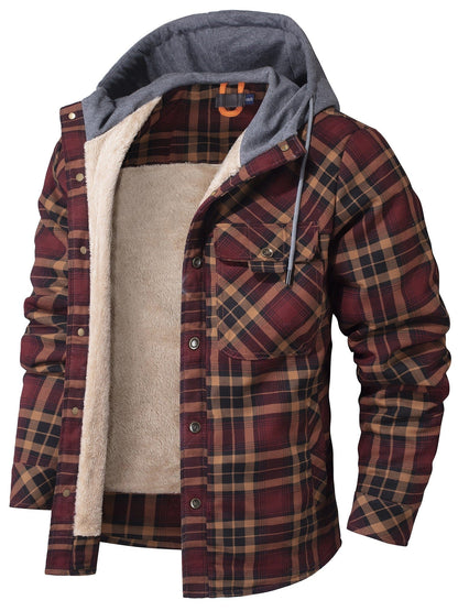 Classic Checked Hooded Coat - Nocini