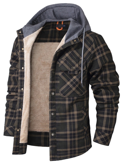 Classic Checked Hooded Coat