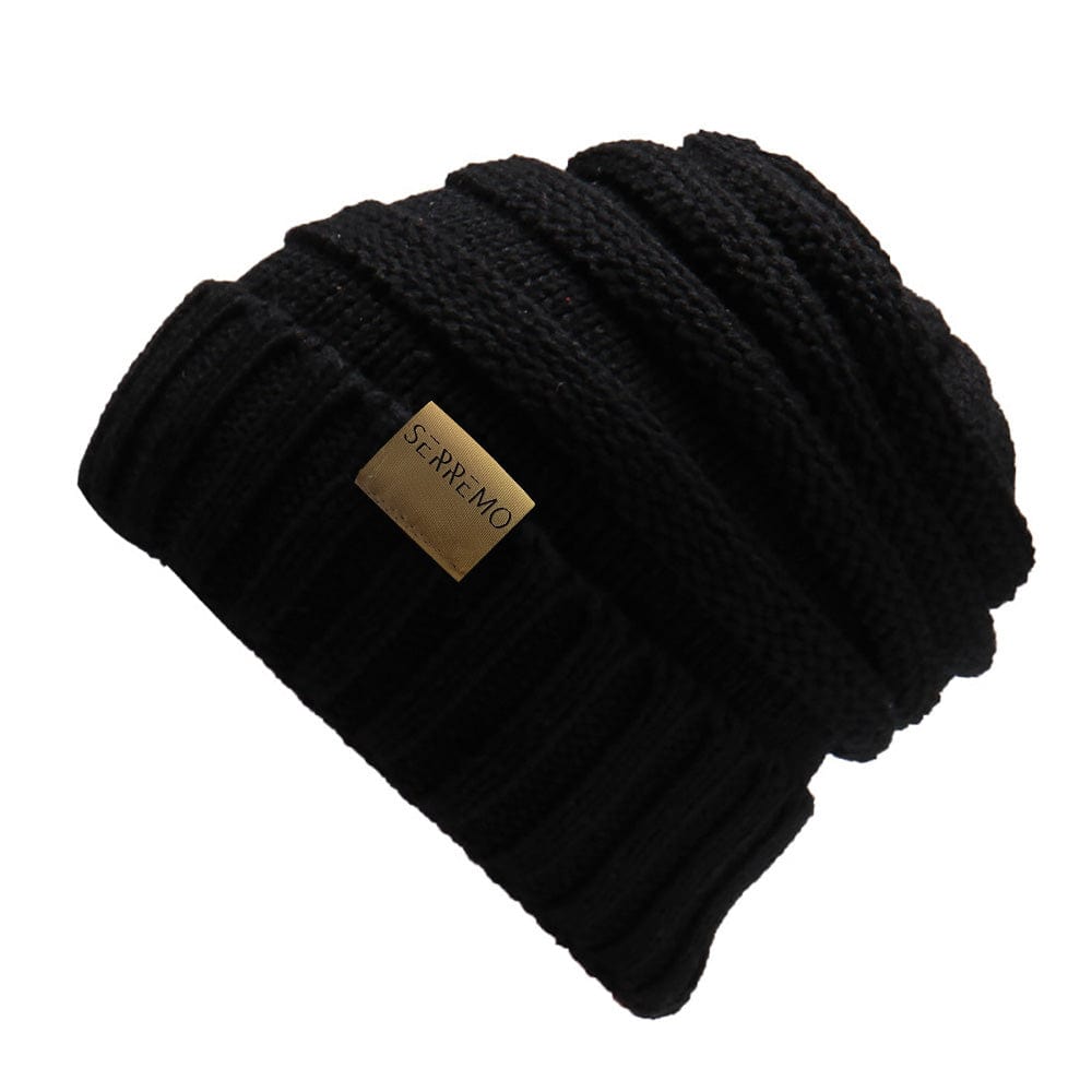 Textured Slouch Beanie | Speckled Knit Hat