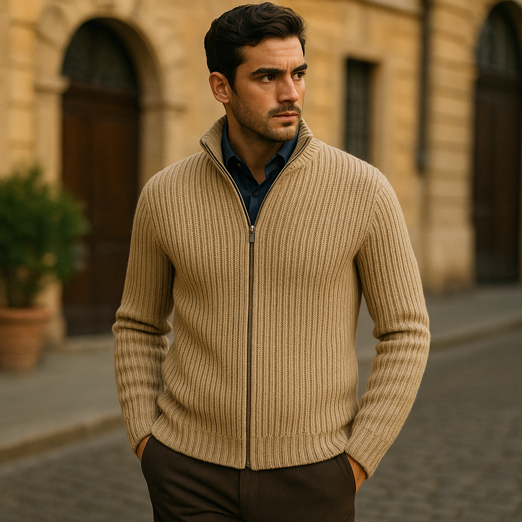 Cozy Crew Neck Knit Cardigan Sweater