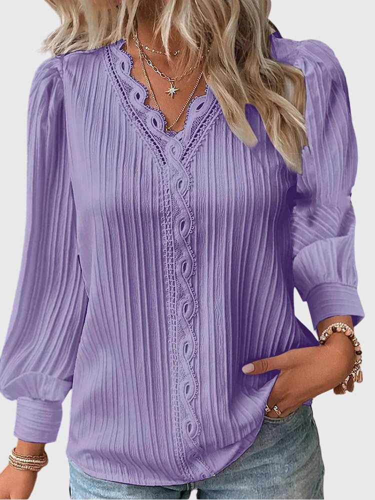 Chic Long Sleeve Women's Blouse