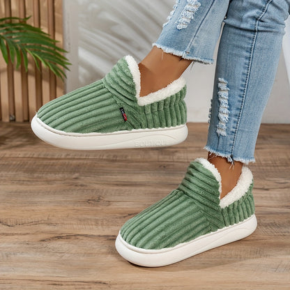 Warm Cozy Women's Slipper Shoes with Grip Soles