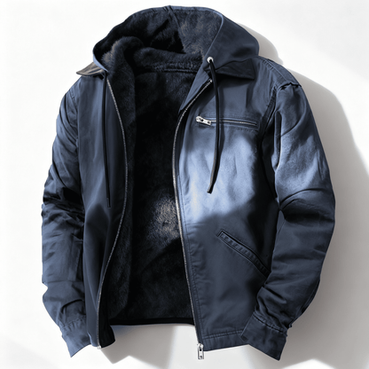 Waterproof Lined Zip Up Hooded Parka Jacket
