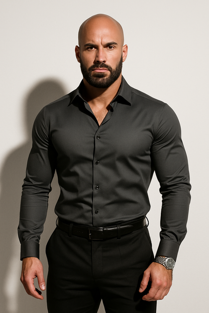 Slim Fit Men's Classic Dress Shirt