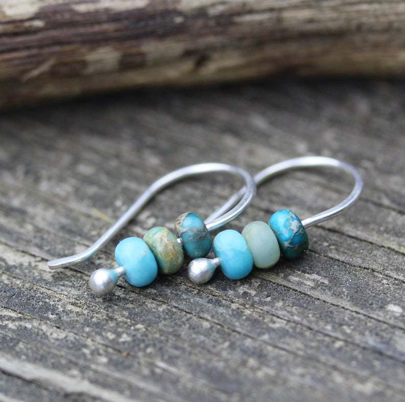 Vintage Blue Drop Earrings