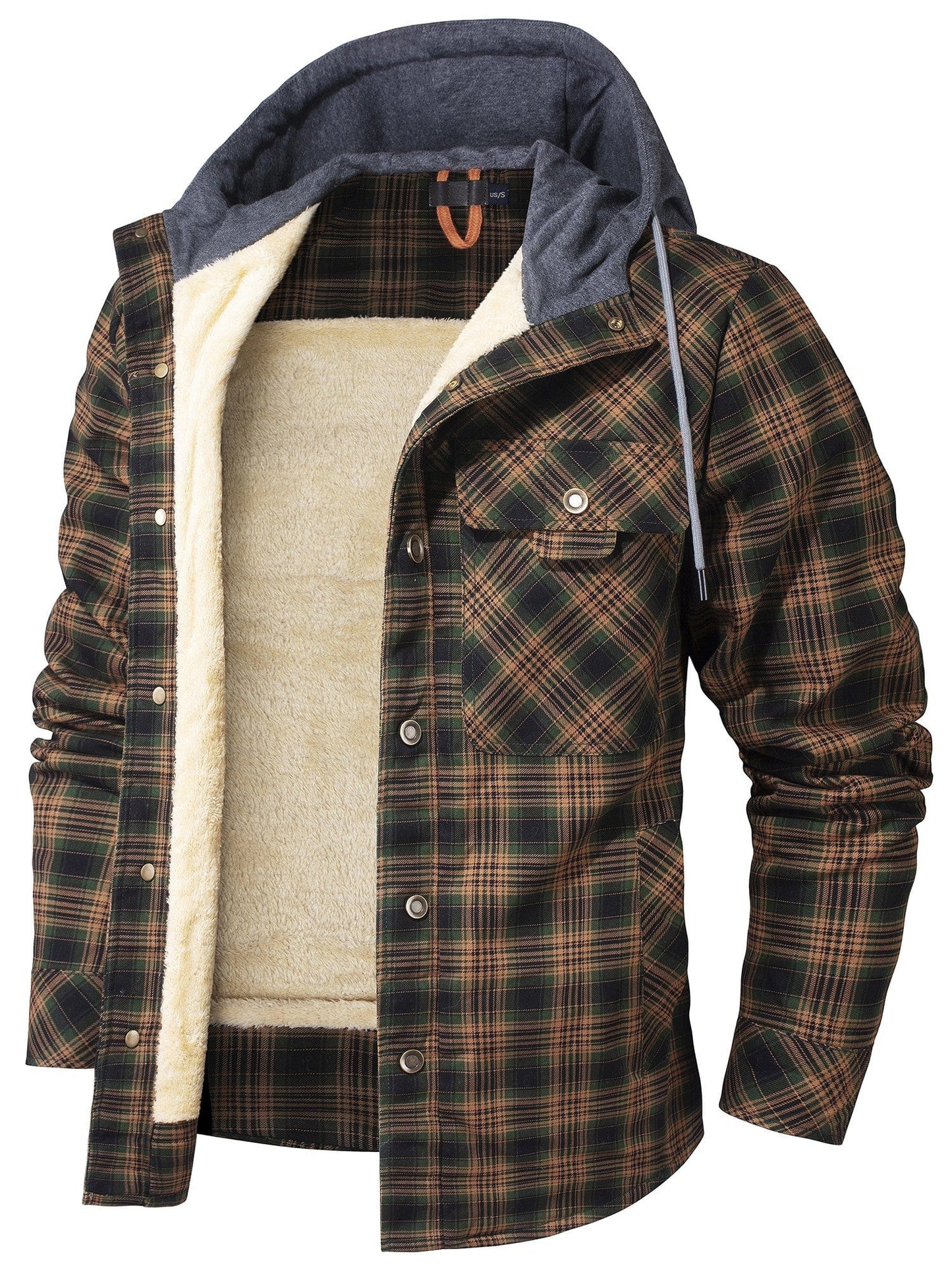 Classic Checked Hooded Coat