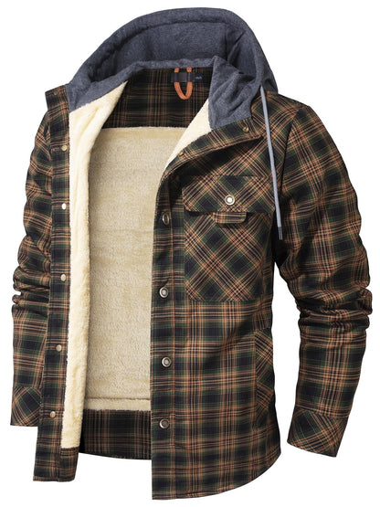 Classic Checked Hooded Coat