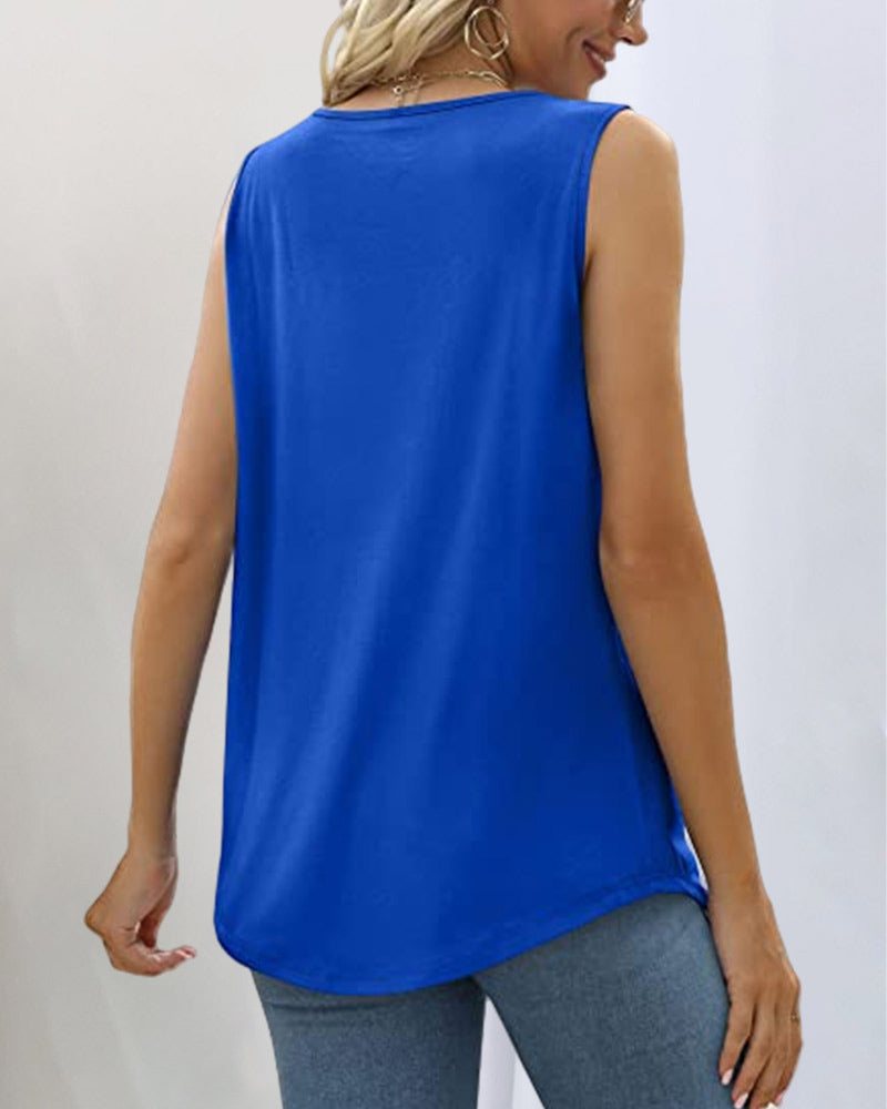 Trendy Tank Top with Square Neckline
