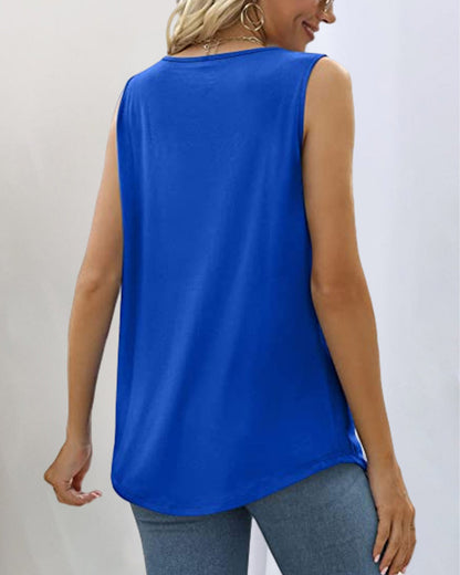 Trendy Tank Top with Square Neckline
