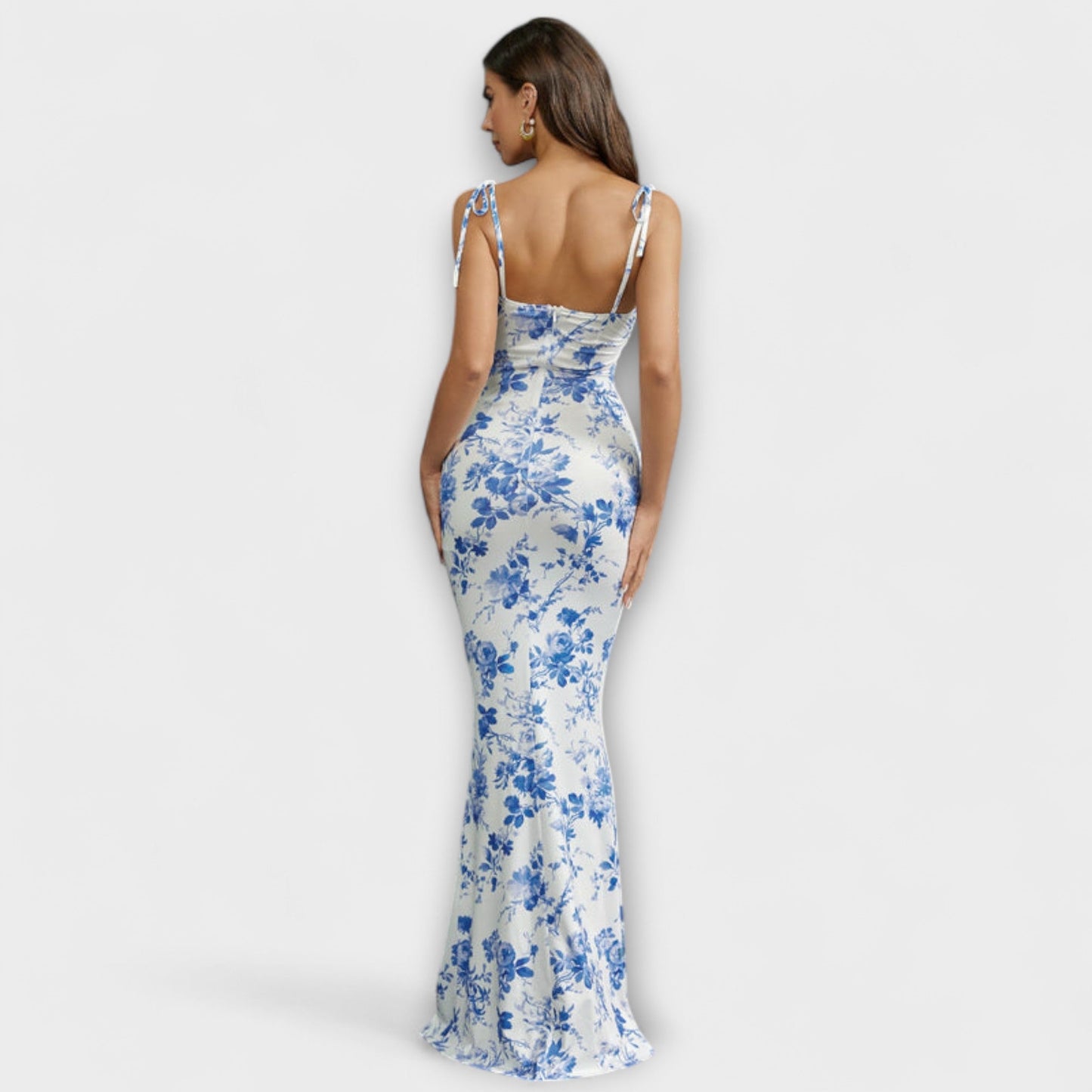 Elegant Flower Pattern Party Dress