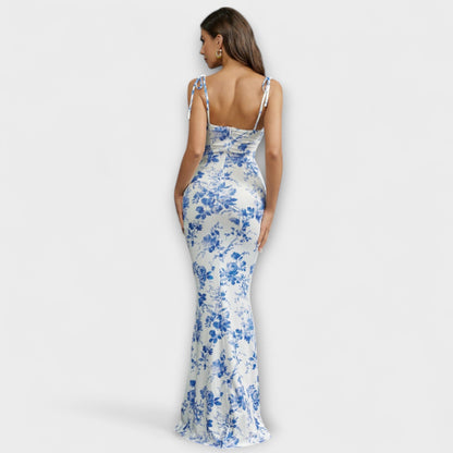 Elegant Flower Pattern Party Dress