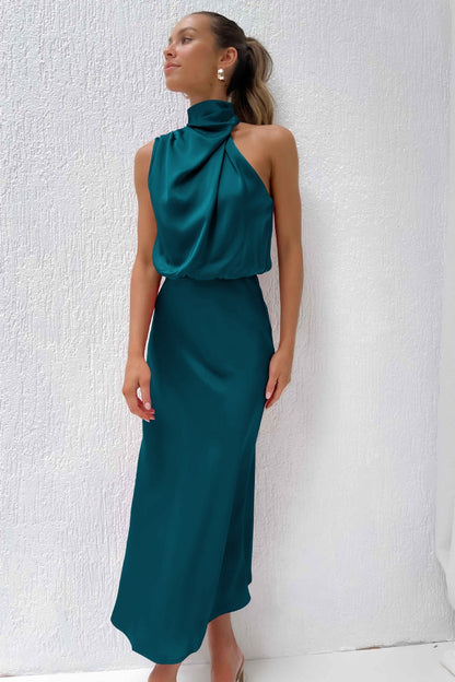 Luxurious Silk Floor Length Dress