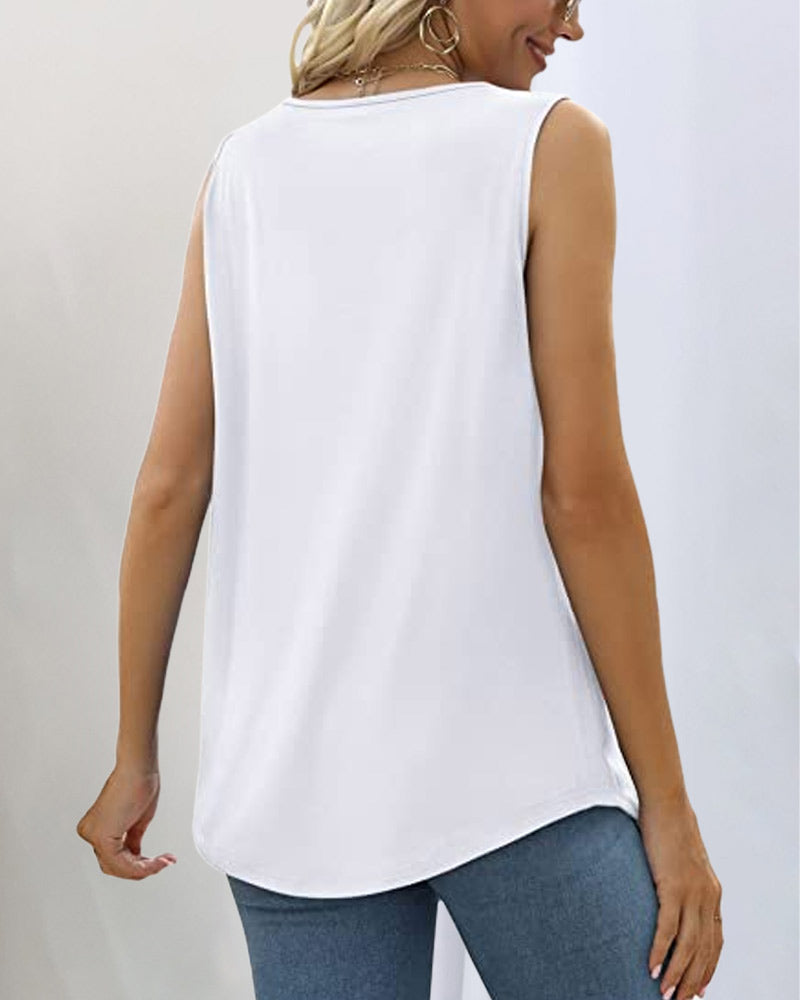 Trendy Tank Top with Square Neckline