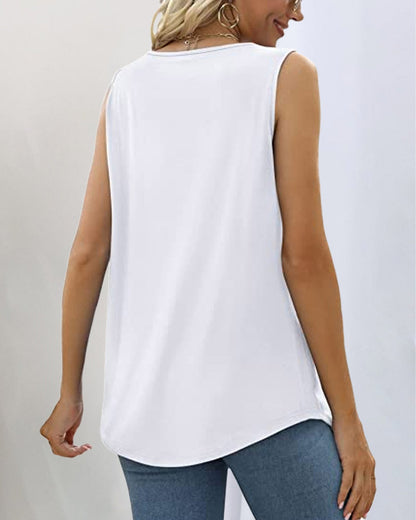 Trendy Tank Top with Square Neckline