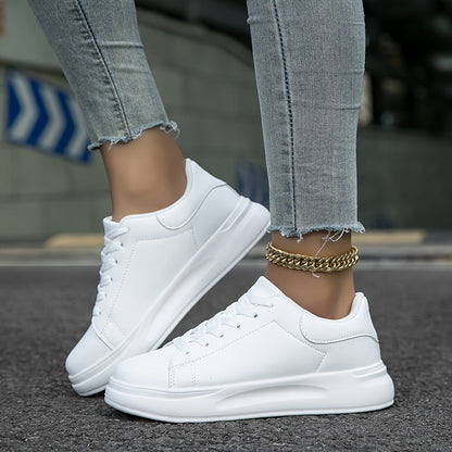 Classic Pure White Leather Shoes