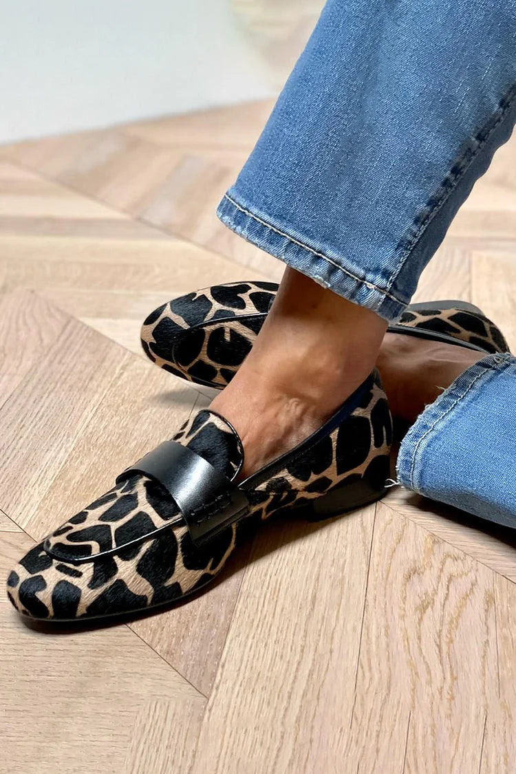 Comfy Chic Cow Pattern Slip On Shoes