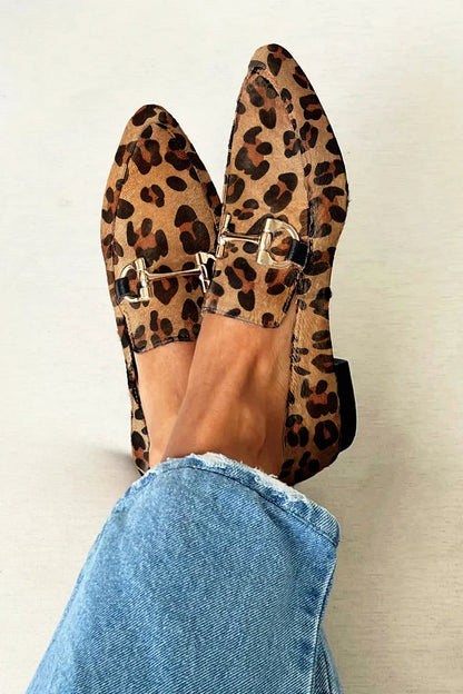 Ladies' Slip On Shoes with Gold Accents - Nocini