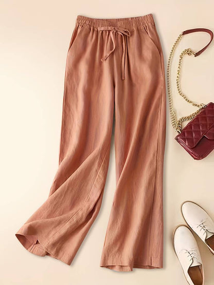 Comfortable Loose Fit Drawstring Pants - Olytrend