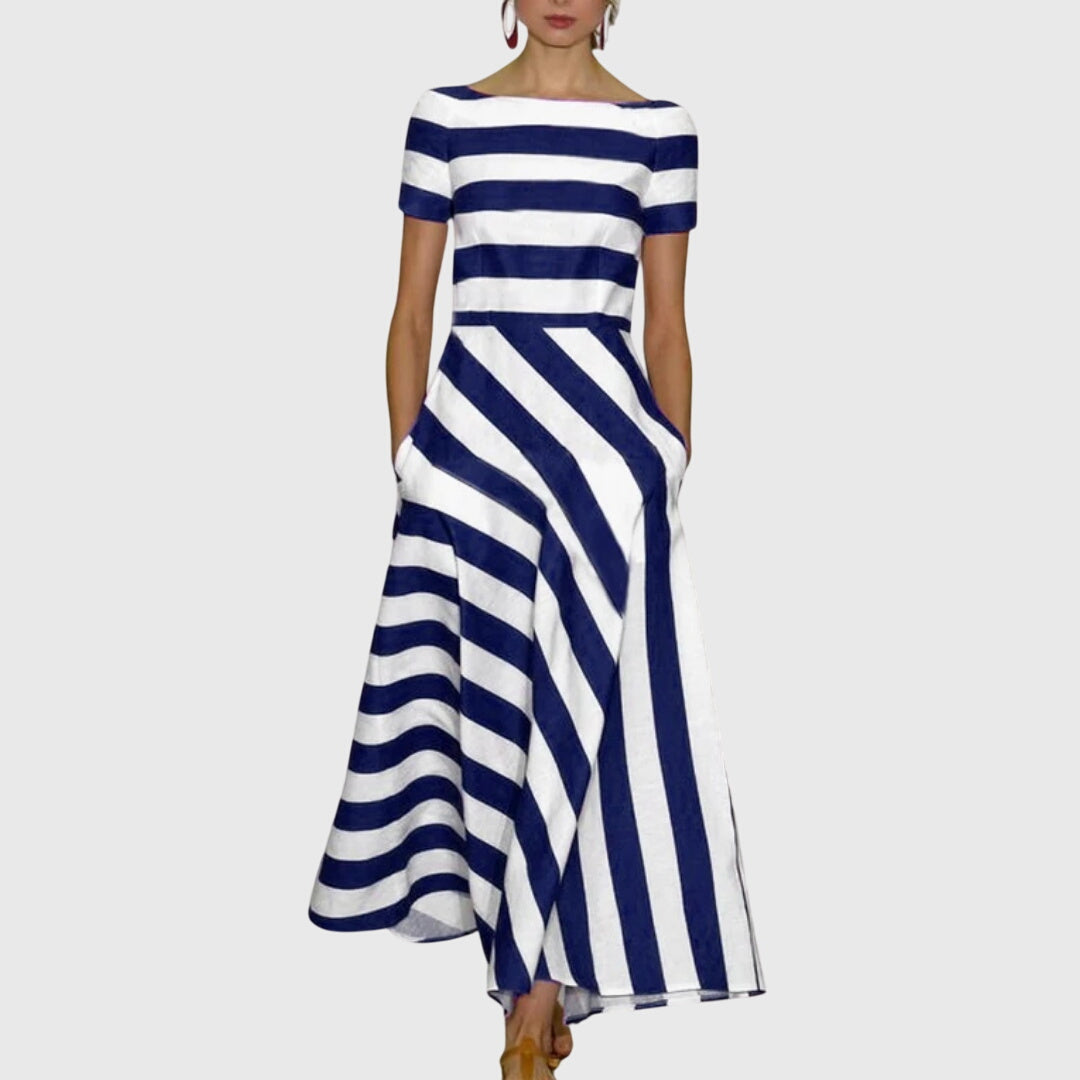 Stylish Multi Stripe Party Dress