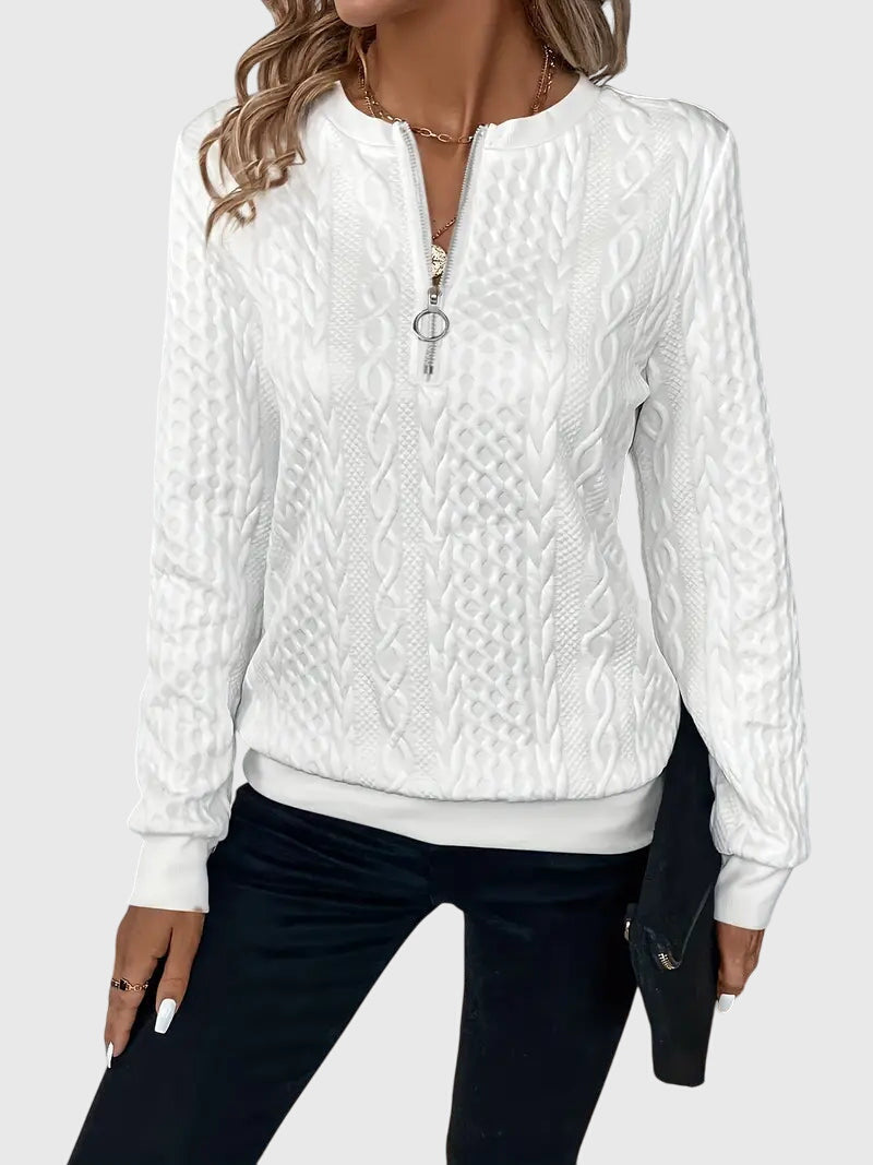 Warm Zip Up Knitted Sweater