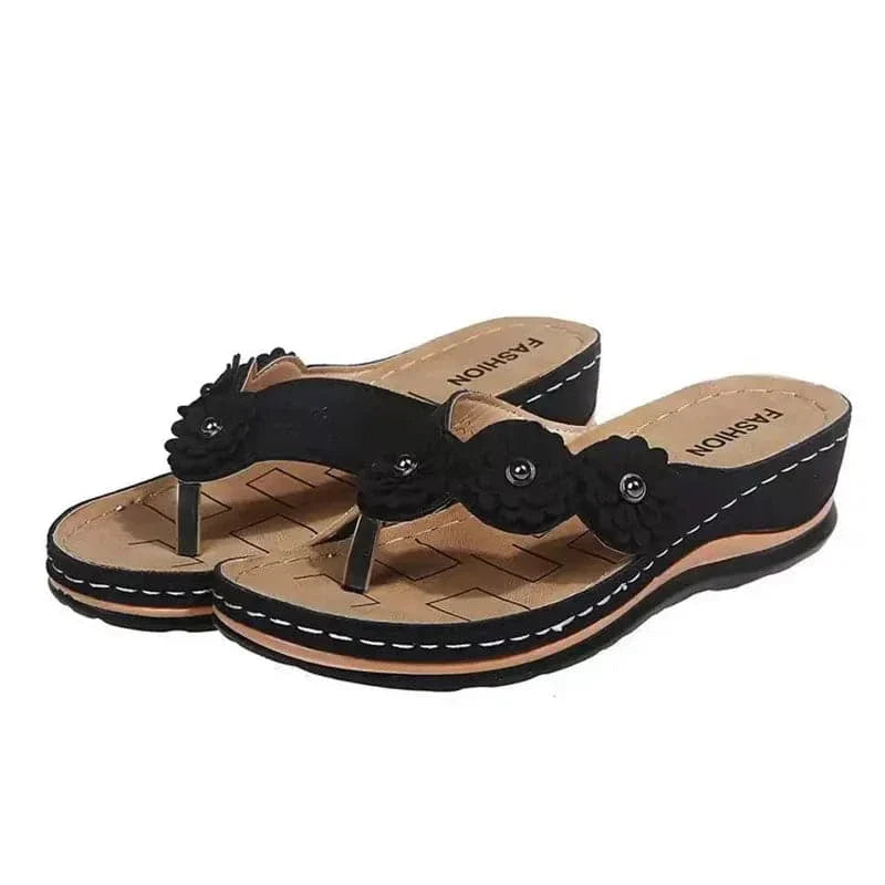 Comfortable Floral Slide Sandals for Women