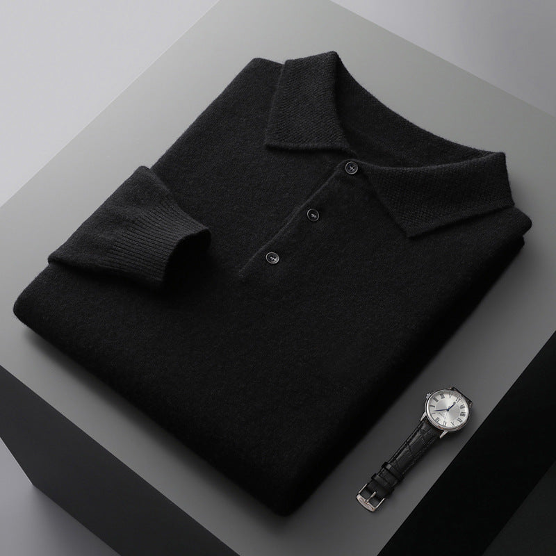 Men's Classic Fit Long Sleeve Polo Shirt