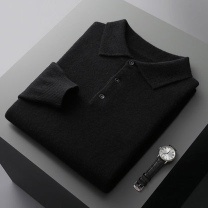 Men's Classic Fit Long Sleeve Polo Shirt