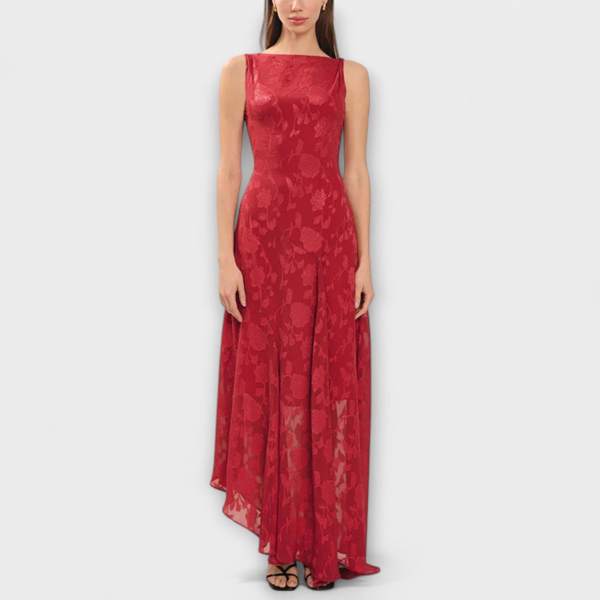 Elegant Open Back Floral Maxi Dress for Women - Nocini
