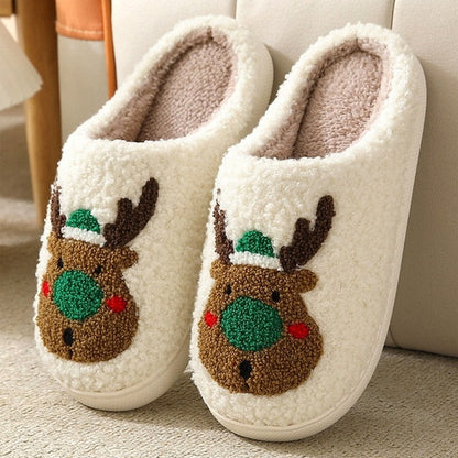 Cozy Women's Holiday Fuzzy Slippers
