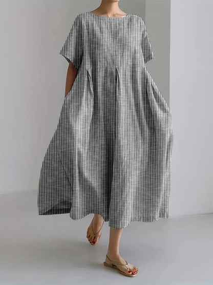 Relaxed Fit Everyday Maxi Dress with Vintage Look