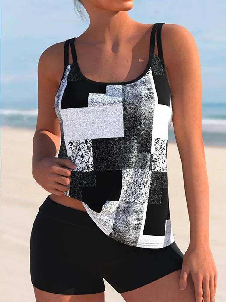 Comfy Women's Tankini Top with Double Straps - Nocini