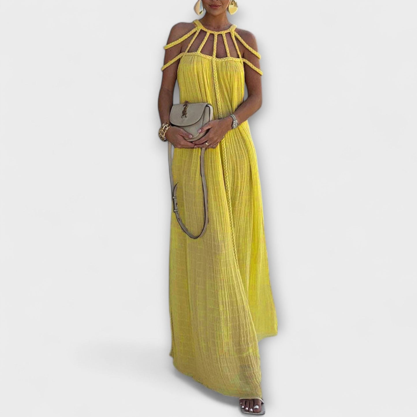 Elegant Maxi Dress with Flowy Straps for Women