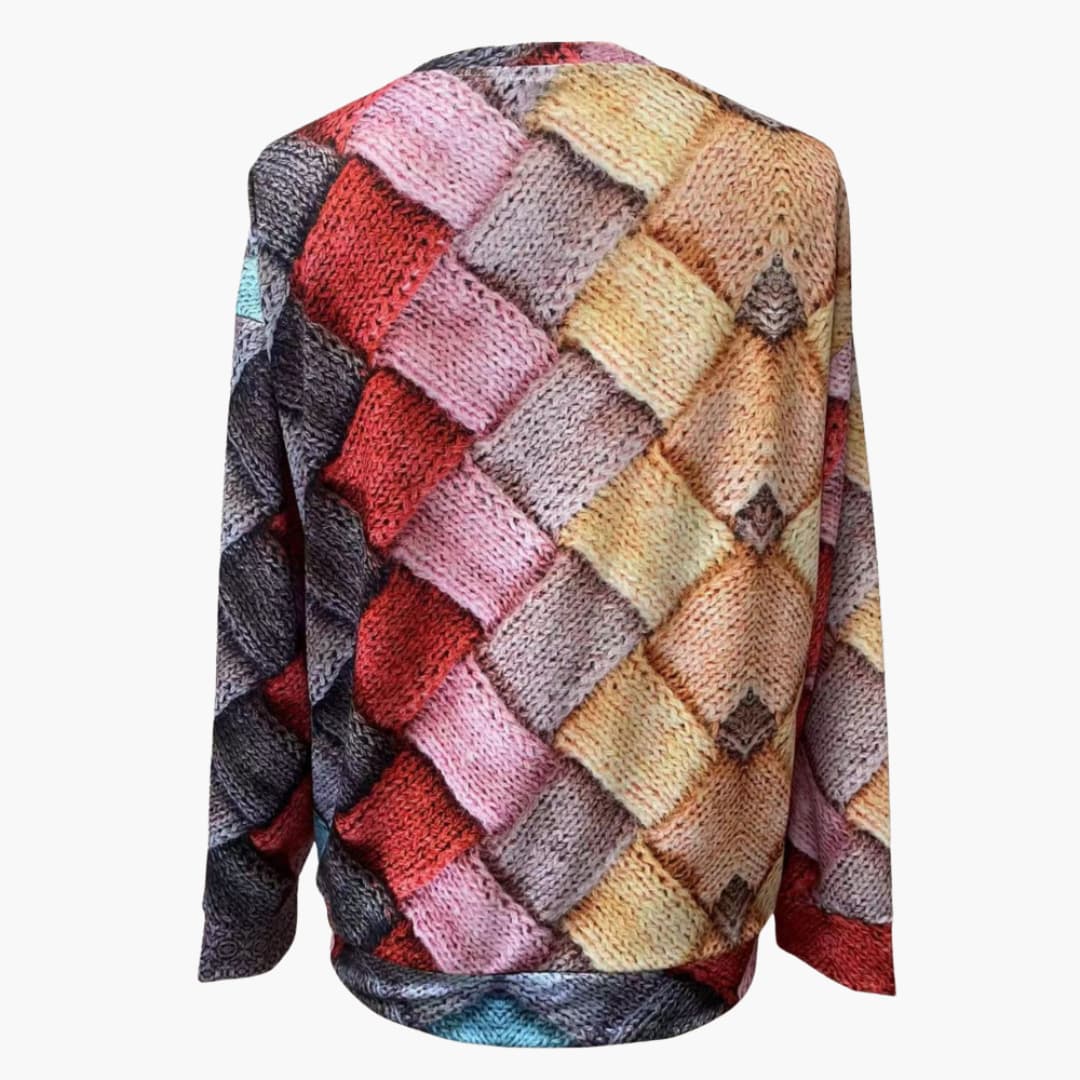 Colorful Women's Knitted Pullover Sweater