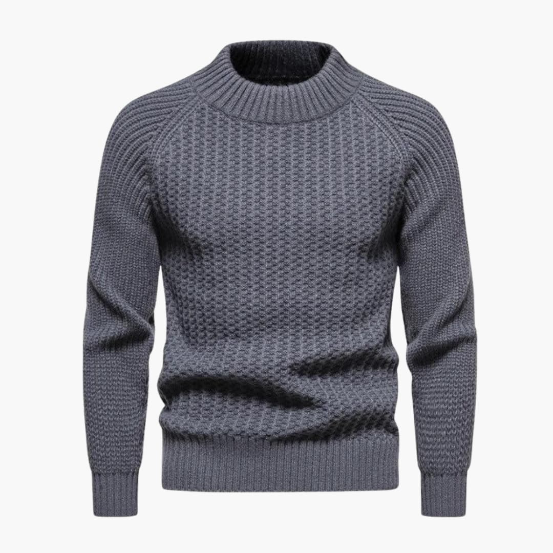 Classic Crew Neck Textured Sweater